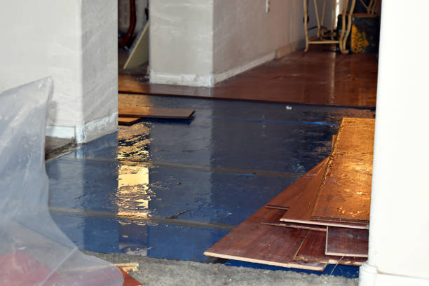Professional Flood Damage Restoration technician working in Portland, TX